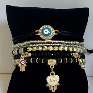 Hand Crafted Evil Eye‎ Fashion Bracelet Stackable Set